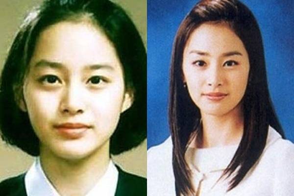 왼쪽부터 김태희 고등학교, 대학교 졸업사진