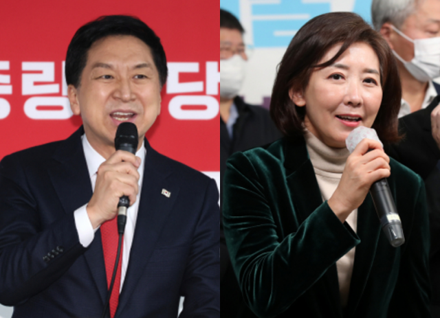 김기현(왼쪽) 국민의힘 의원과 나경원 전 의원 / 연합뉴스