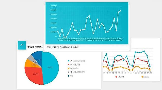 ROAS 기반 인공지능 자동관리 솔루션의 사례. 출처 = 보라웨어