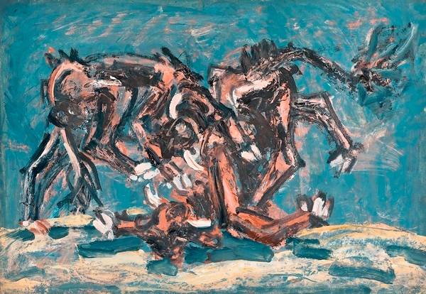 이중섭, 싸우는 소, 1955