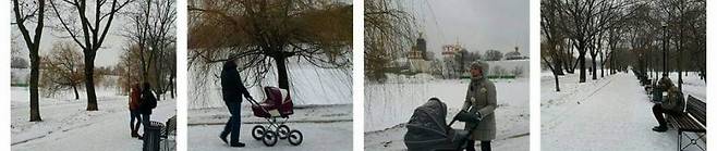 모스크바에선 한겨울 유모차에 유아를 태우고 산책하는 부모들의 모습을 어디서나 볼 수 있다. /정병선 기자