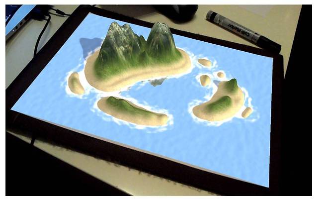 Landscape AR으로 표현한 등고선, 출처=Landscape AR