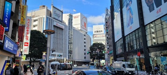 지난달 31일을 끝으로 55년만에 폐업한 일본 시부야에 있는 도큐백화점 본점. 도쿄=김현예 특파원