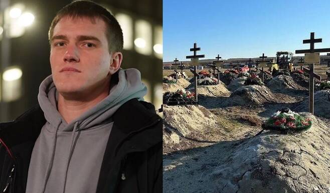 전직 바그너 용병 안드레이 메드베데프와 러시아에 있는 용병들의 공동묘지