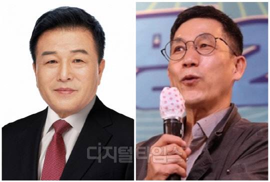 이진복(왼쪽) 대통령실 정무수석과 진중권 광운대학교 특임교수. <디지털타임스 DB, 연합뉴스>