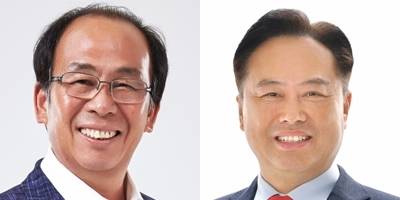 왼쪽부터 여주축협 조창준(65) 현 조합장, 이재덕(56) 전 조합장.