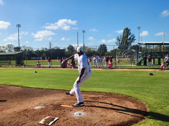 10일 로메로가 베로비치 스프링캠프에서 불펜 피칭을 하는 모습. 베로비치=김효경 기자