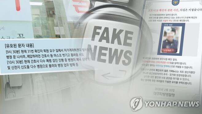 "확진자 얼굴?"…감염 확산에 가짜뉴스 기승 (CG) [연합뉴스TV 제공]