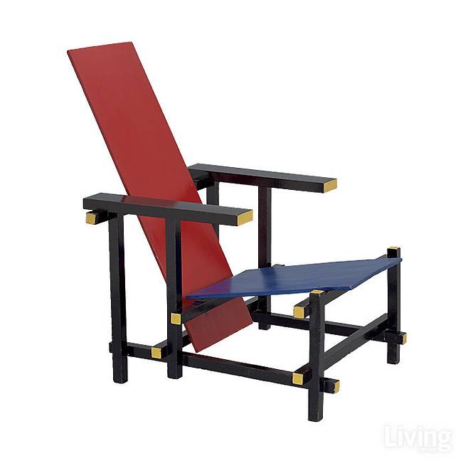 게르트 리트벨트가 디자인한 적청 의자(Red and Blue Chair)는 바우하우스와 데 스틸 운동을 대표하는 디자인으로 손꼽힌다.
