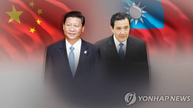 시진핑 중국 국가 주석과 마잉주 전 대만 총통(CG) <<연합뉴스TV 제공>> 중국-대만 '3차 국공합작'…'92공식' 지켜낼까