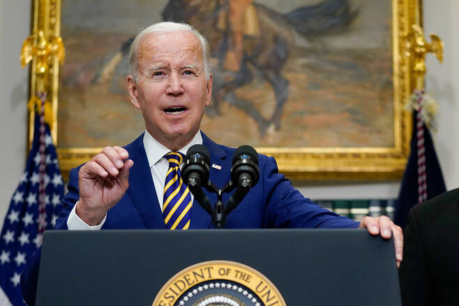 대규모 학자금 대출 탕감 정책을 발표하는 조 바이든 미국 대통령. ⓒAP Photo