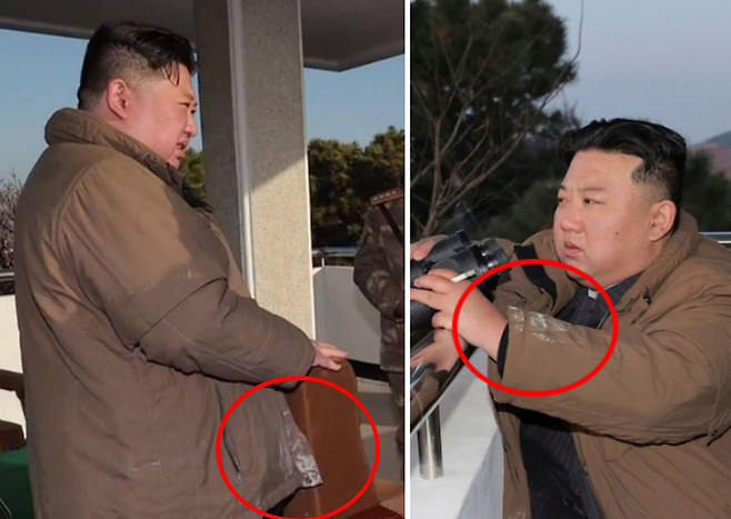 북한 조선중앙통신이 제공한 사진에 김정은 북한 국무위원장이 16일 평양 순안 국제비행장에서 대륙간탄도미사일(ICBM)의 시험 발사를 지켜보고 있다. 2023.03.17.
