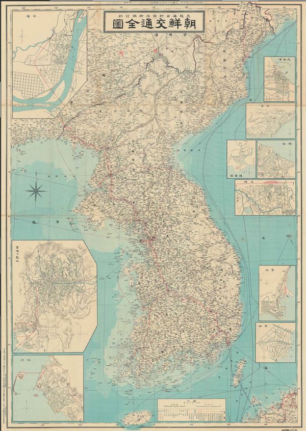 조선 교통 전도 (1910년) (출처 : 서울역사박물관 소장)