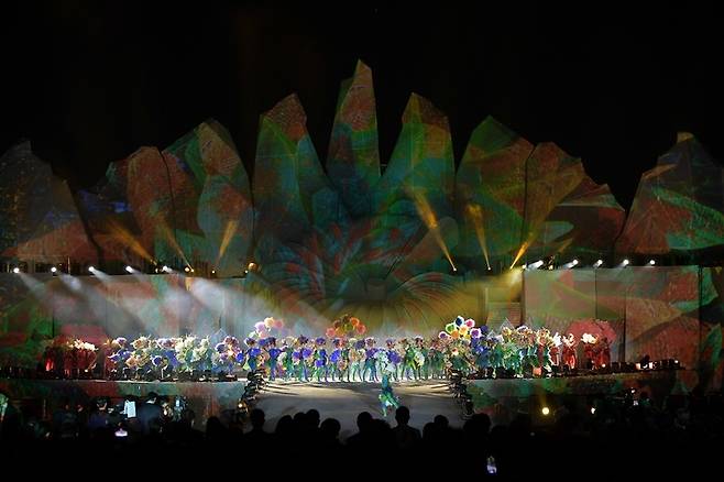 2023순천만국제정원박람회 개막식 '숨쉬는 그곳, 그리고 이곳' 주제공연이 펼쳐지고 있다. 순천시 제공 *재판매 및 DB 금지