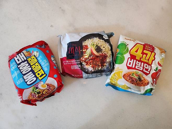 비빔면 신제품 3종/사진=김아름 기자 armijjang@