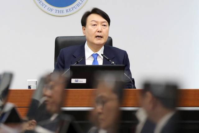 ▲윤석열 대통령이 18일 서울 용산 대통령실 청사에서 열린 제16회 국무회의에서 모두발언하고 있다. ⓒ연합뉴스