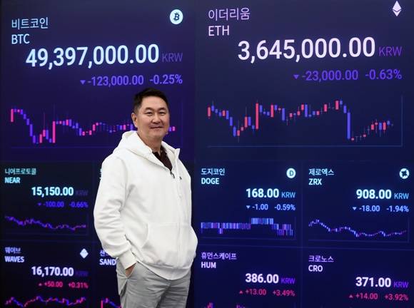 미국 시장을 본격적으로 공략하려던 두나무가 이번 윤석열 대통령의 방미에 동행할 경제사절단에 합류하지 못했다. 사진은 이석우 두나무 대표. /사진=뉴스1