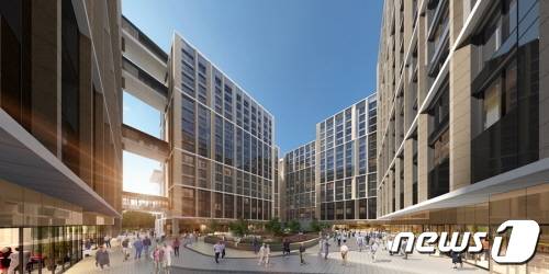 VL르웨스트 중정(롯데건설 제공).