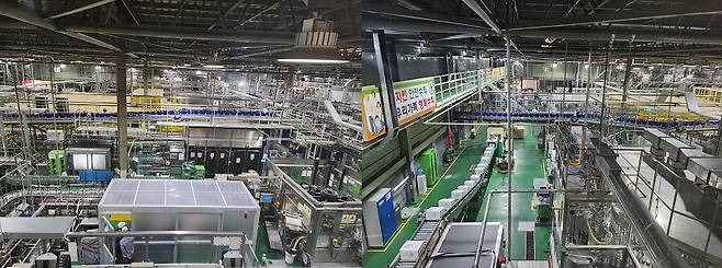 처음처럼과 새로를 생산 중인 롯데칠성 강릉 공장/사진=김아름 기자 armijjang@