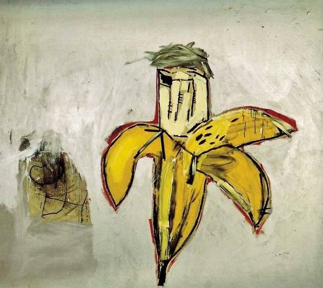 장 미쉘 바스키아, portrait of Andy Warhol as a banana [Dazed]