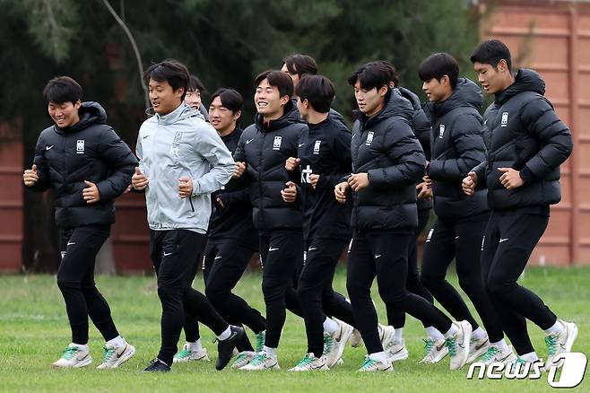 김은중 감독이 이끄는 한국 20세 이하(U-20) 월드컵 축구대표팀이 7일(현지시간) 아르헨티나 라 플라타 하워드 존슨 호텔 인근 훈련장에서 회복훈련을 하고 있다. 2023.6.7/뉴스1 ⓒ News1 이승배 기자