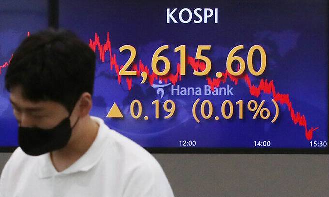7일 서울 중구 하나은행 딜링룸에서 딜러들이 업무를 보고 있다. 이날 코스피는 전 거래일(2615.41)보다 0.19포인트(0.01%) 상승한 2615.60에, 코스닥지수는 전 거래일(870.28)보다 10.44포인트(1.20%) 오른 880.72에, 서울 외환시장에서 원·달러 환율은 전 거래일(1308.1원)보다 4.3원 내린 1303.8원에 마감했다. 뉴시스
