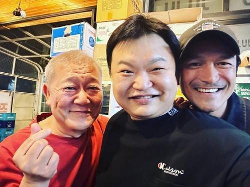 '범죄도시3'에 출연한 쿠니무라 준과 고규필, 이준혁(왼쪽부터) (사진출처=고규필 SNS)
