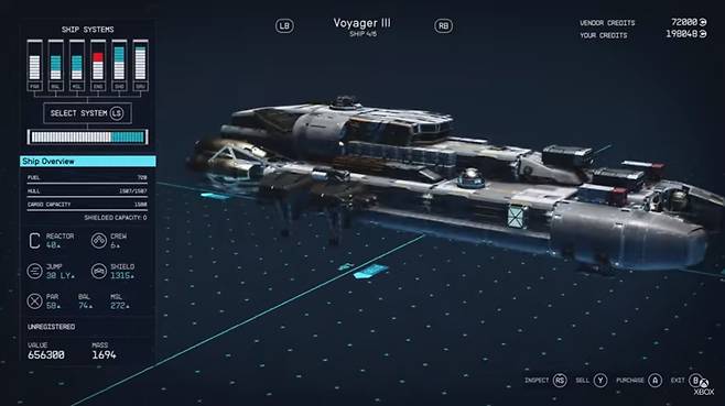 '스타필드' 우주선(출처=Xbox 공식 유튜브).