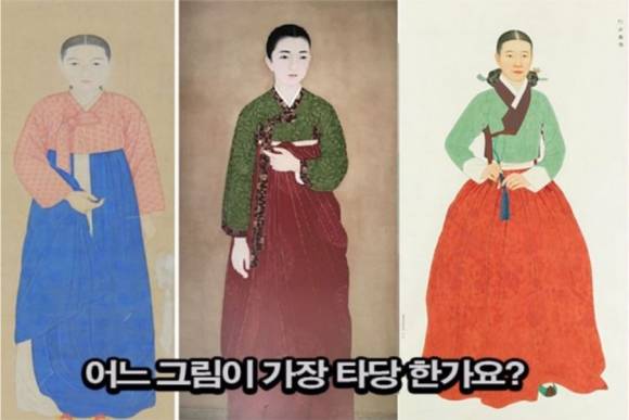 최초의 춘향 영전으로 전해지는 강신호·임경수 작가의 작품(왼쪽), 1930년대 김은호 작가가 제작한 춘향 영정(가운데), 2023년 김현철 작가가 그린 춘향 영정(오른쪽) 남원시민사회연석회의 제공