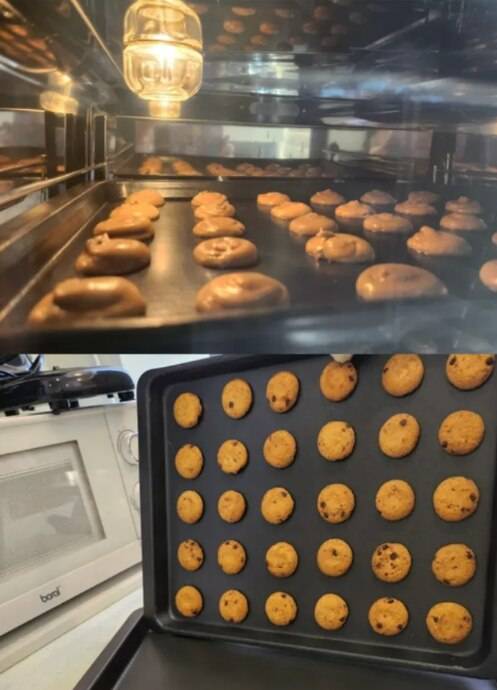 수공예 전문 플랫폼 아이디어스에 입점한 한 디저트 가게가 '되팔기' 의혹을 반박하며 직접 쿠키를 굽는 모습의 사진을 올렸다. 그러나 반죽과 완제품이 동일하지 않다는 추가 의혹이 제기됐다. /아이디어스