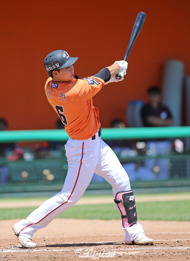 한화 내야수 김건. 한화 제공