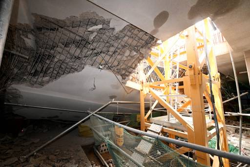 인천 검단신도시 안단테자이 지하주차장 붕괴 사고 현장. 사진 제공=인천시