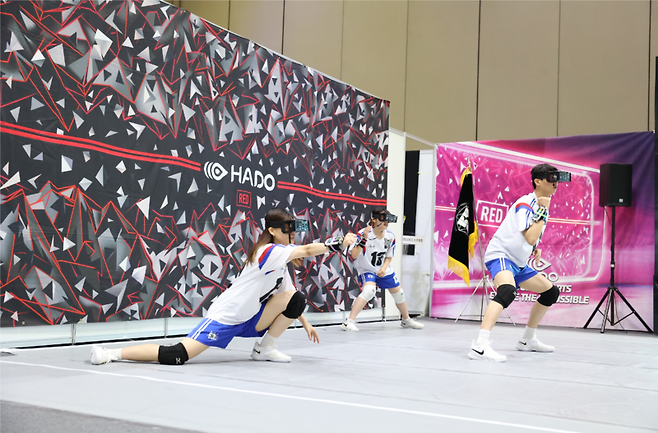 2023 HADO 챔피언스리그 스프링컵 4차전 경기 장면. 사진=대한가상스포츠협회.
