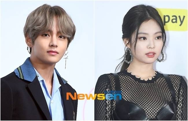 왼쪽부터 뷔, 제니