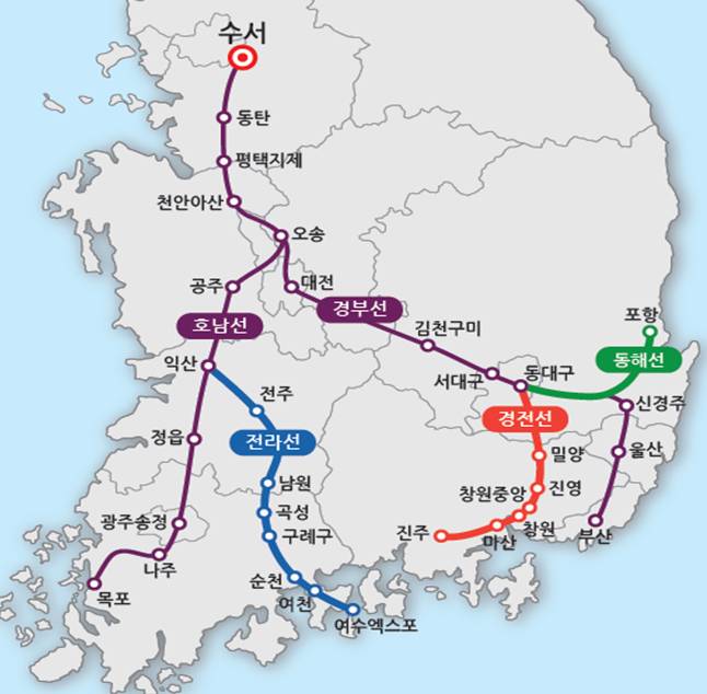 SRT 운행노선도 /사진=국토교통부