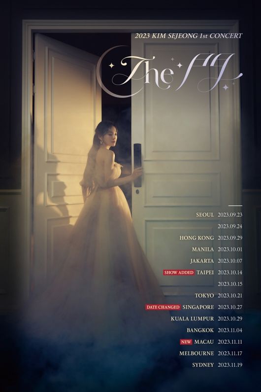 Singer and actress Kim Se-jeongs first singles concert recorded a series of sold-outs, confirming additional performances.The Taiwanese performance of Kim Se-jeongs first singles concert  ⁇ 2023 Kim Se-jeong 1st CONCERT  ⁇ The  ⁇ , which will be held on October 15th, not only sold-out all seats on the day of ticket opening on the 19th, but also sold-out seats opened on the 26th.In response to the enthusiastic support of these fans, Kim Se-jeong decided to hold additional performances.The Taiwan performance, which was originally scheduled for October 15th, was expanded to two times by 14th, and the Singapore performance, which was originally scheduled for October 26th, was changed to October 27th.In addition, on November 11, Macau performance announced the addition of a new city.Kim Se-jeong, who is proud of his unique ability as an all-round artist and is loved by fans from all over the world, has a total of 12 cities and 14 performances from Seoul, Hong Kong, Manila, Jakarta, Taipei, Tokyo, Singapore, Kuala Lumpur, Bangkok, Macau, Melbourne and Sydney. I meet fans from all over the world.KIM KIM KIM KIM KIM KIM KIM KIM KIM KIM KIM KIM KIM KIM KIM KIM It is proving popular.Kim Se-jeong is the first singles concert, so he will present an unforgettable special time to his fans with a stage composition filled with unusual shapes and colorfulness that have never been seen before.Kim Se-jeong, who has been participating in most of the songs, including the whole song, and has been releasing the contents of his first full-length album,  ⁇   ⁇   ⁇   ⁇ , which is painted with his own music color, in order to spur comeback. Kim Se-jeong is a cable channel tvN Saturday drama  ⁇   ⁇  Wonderful Rumor 2: Counter Punch  ⁇   ⁇   ⁇   ⁇   ⁇   ⁇   ⁇   ⁇   ⁇   ⁇   ⁇   ⁇   ⁇   ⁇   ⁇   ⁇   ⁇   ⁇   ⁇   ⁇   ⁇   ⁇   ⁇   ⁇   ⁇   ⁇   ⁇   ⁇   ⁇   ⁇   ⁇   ⁇   ⁇   ⁇   ⁇   ⁇Kim Se-jeongs first full-length album,  ⁇   ⁇ , will be released at 6 pm on September 4th.Jellyfish Entertainment