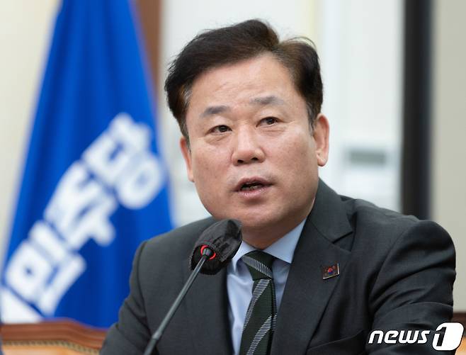 송갑석 더불어민주당 최고위원이최고위원회의에서 발언을 하고 있다. /뉴스1 ⓒ News1 이재명 기자