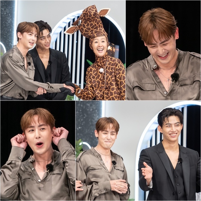 Expectations soar if hong kim-dongjeon can clinch tour of Nichkhun home in ThailandKBS 2TV entertainment  ⁇  hong kim-dongjeon  ⁇ , which is broadcasted on August 31, is a 2PM complete body that celebrates its 15th anniversary and plays against the beast stone VS beasts.For this purpose, the members of  ⁇  hong kim-dongjeon are divided into dress code  ⁇   ⁇   ⁇   ⁇   ⁇   ⁇  Jin-kyeong Hong is a giraffe, Kim Sook is a sky squirrel, Ju-jae is a wolf, Jo Se-ho is a tiger, Wooyoung is a dog.Among them, Jun-ke, Nichkhun, Taek-yeon, Yong-sung, and Lee Joon-ho of the original Beast stone  ⁇  2PM  ⁇ , which celebrated its 15th anniversary, are fighting between hong kim-dongjeon members and Wooyoung.Of these, the existence of the Thailand house in Nichkhun focuses everyones attention.When the members of  ⁇  hong kim-dongjeon asked whether Nichkhuns Prince of Thailand was true, Nichkhun said, Its just like a nickname.Taek-yeon said that the house of Thailand in Nichkhun is a palace, and that there is a tiger living there.Kim Sook, who shines his eyes in the lanterns, said, Can not you go to play? Nichkhun replied, Come back once again with the smile of a polite prince.It starts to dry up with the word  ⁇   ⁇ !Jin-kyeong Hong said, This scene will be used as a data screen in the future, he said.However,  ⁇  hong kim-dongjeon  ⁇  Nichkhun, who had talked about lending tens of millions of won to Wooyoung in a telephone mission in the early days, is also cool.Nichkhun said that  ⁇   ⁇  November would be good  ⁇   ⁇   ⁇  hong kim-dongjeon  ⁇   ⁇   ⁇  members cheered.Members of hong kim-dongjeon are interested in whether they will be able to visit Thailands house in Nichkhun, a palace where tigers live in November.