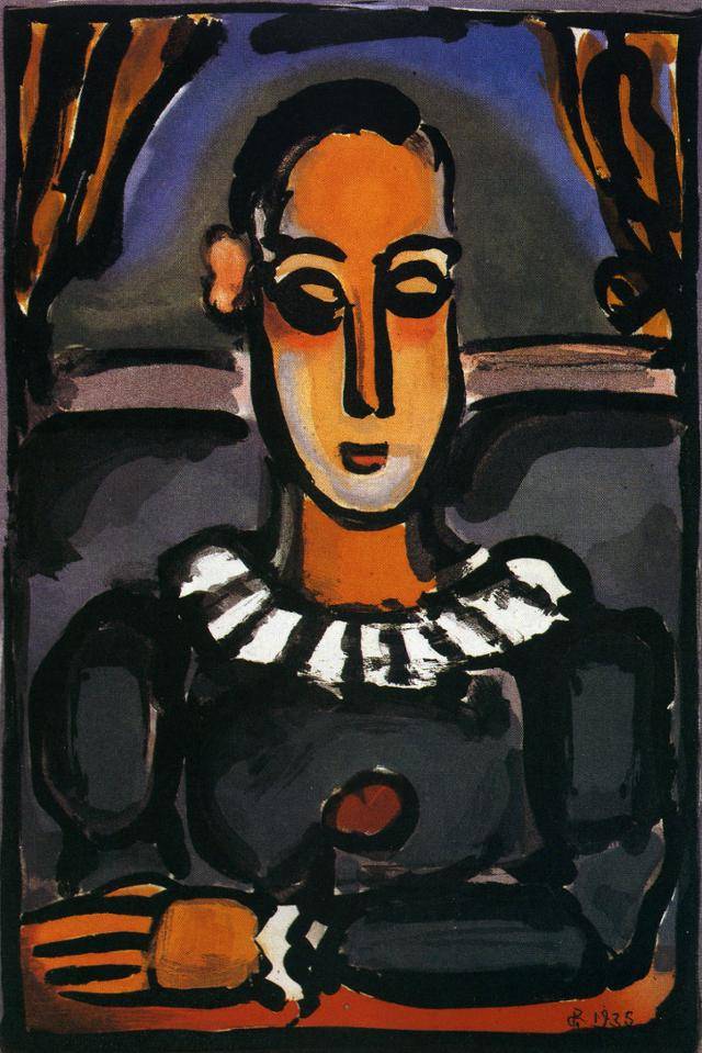 프랑스 출신 판화 거장 조르주 루오의 생전 작품 '피에로'. 한국일보 자료사진