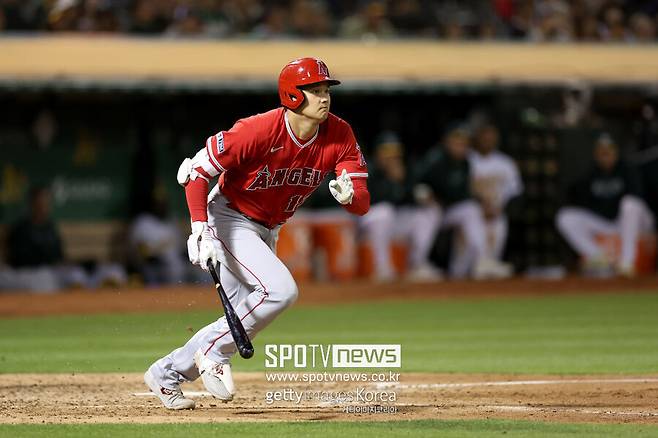 ▲ 오타니는 2루타로 4경기 연속 안타를 만들었다.