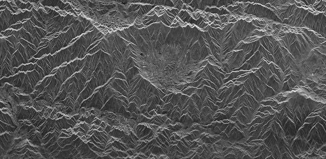 SAR이 촬영한 양구군 해안분지. KAIST 제공