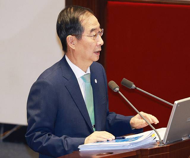 ▲ 한덕수 국무총리가 6일 오후 열린 국회 외교·통일·안보 분야 대정부질문에서 질의에 답하고 있다. ⓒ연합뉴스