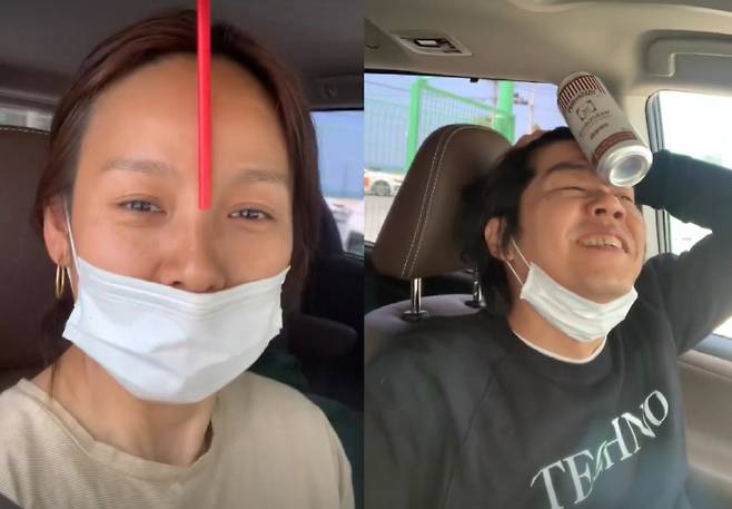 Singer Lee Hyori and Lee Sang-soon revealed their mischievous routine.Lee Hyori and Lee Sang-soon posted a video on their personal account story on Tuesday, playing with straws and cans on their noses.Lee Hyori put the straw on smoothly, and Lee Sang-soon challenged the cans and made them laugh.On the other hand, they recently unveiled a house picture taken at home for the 10th anniversary of their marriage.