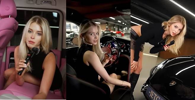 러시아 유튜브 채널 '젯카(JETCAR)'는 최근 슈퍼카를 이용한 ASMR 쇼츠 영상으로 인기를 끌고 있다.(사진 : 젯카 유튜브 영상 캡처) *재판매 및 DB 금지