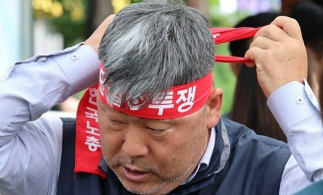 한국노총 김동명 위원장. 연합뉴스