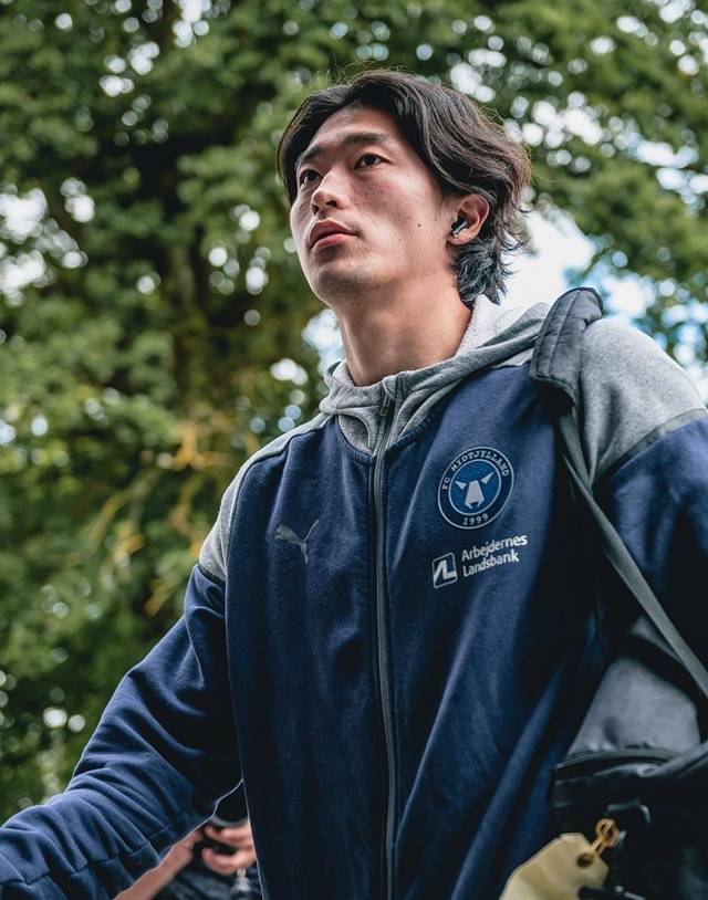 조규성 이전 헤어스타일. /사진=미트윌란 SNS