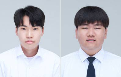 ▲ 속초청해학교 전공과 황광진, 함민혁 학생