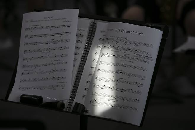 학령인구 감소 현상을 겪고 있는 석곡중학교의 '돌실 윈드 오케스트라'는 내년에 3학년이 졸업하면 더 이상 32명의 단원을 유지하지 못하게 된다. ⓒ시사IN 이명익