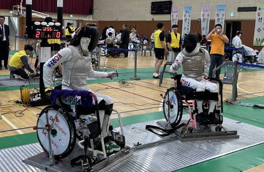 김예지 선수(오른쪽)의 경기모습. 사진=세종시 제공