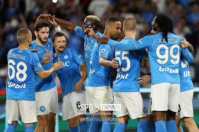 ▲ 우디네세전에서 승리한 나폴리